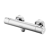 Ibergrif, M21805-1 Termostato de Pared, Grifo termostatico para ducha, Color plata