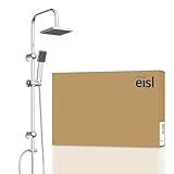EISL Easy Energy DX12004-A Conjunto de ducha sin grifo, conjunto 2 en 1, ducha mural grande (170 x 170 mm) y teleducha, rociador sin grifo, kit de instalación completo, cromo