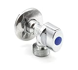 DOJA Barcelona | Grifo Lavadora Tipo M | 1/2' x 3/4' | Llave Escuadra Laton Cromado | Llave Salida Agua Grifo Universal | Valvula Llave de Paso Lavadora, Cisterna, Grifo Lavabo