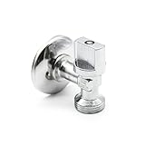 DOJA Barcelona | Grifo Lavadora de Escuadra | 1/2' x 3/4' M | Llave Laton Cromado | Salida Agua Universal | Valvula de Paso, Cisterna, Lavabo