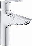 Grohe Start QuickFix- Grifo de lavabo monomando M (caño extraíble, vaciador push-open, menor consumo de agua, instalación rápida, altura 191mm), cromo, 24205003