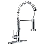 Saeuwtowy Cromo Grifo de Cocina 360 Grados de Rotación de Grifo de Cocina y Lavabo Agua Fría/Caliente Alternativa Cocina Extraíble Lavabo Con Caño Giratorio Grifería Fregadero Monomando