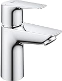 Grohe Start Edge QuickFix- Grifo de lavabo monomando S (vaciador push-open, menor consumo de agua, altura 147mm), cromo, 23900001