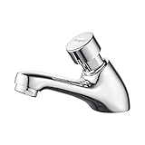 Ibergrif ‎M21901 Grifo de Lavabo Temporizado para Baño de Cocina Pública, Cierre Automático, Ahorro de Agua, Cromo
