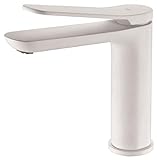 IMEX - Grifo monomando de lavabo, Grifería baño - Serie Dinamarca Blanco Mate - BDR031-1BL