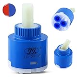 Cartucho de Cerámica de 40 mm Cartucho de Grifo de Cerámica Cartucho de Ceramica para Grifos Mezclador Grifo de Lavabo y Grifo de Ducha Grifo de Cocina (40MM)