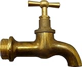 S&M 551123 Grifo de jardín regulable en latón, Color Dorado, 1/2'