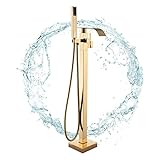 Rozin Oro cascada caño independiente grifo bañera grifo con ducha ducha de 59' grifo de baño grifo de pie grifos