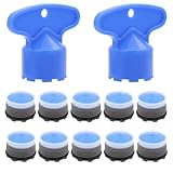 10 Piezas Aireador Grifo, M18.5 Boquilla Aireador Agua Grifo, Aireadores de Rosca Exterior con Llave Aireador Grifo Filtros para Grifo de Lavabo de Cocina con 2 Piezas Llave Economizador de Agua