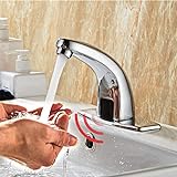 Modundry Grifo Automático Sin-contacto con Sensor Infrarrojo de Lavabo Baño Cocina Grifo Agua para Hogar y Comercial